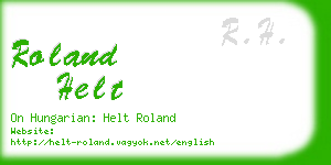 roland helt business card